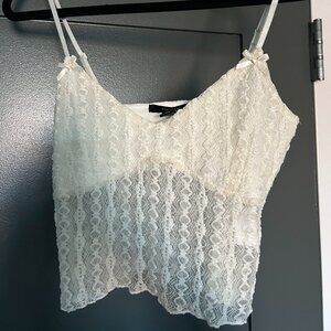 White Forever 21 Lace Cami